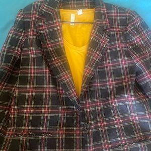 Vintage Sage Harbor plaid  blazer size 16